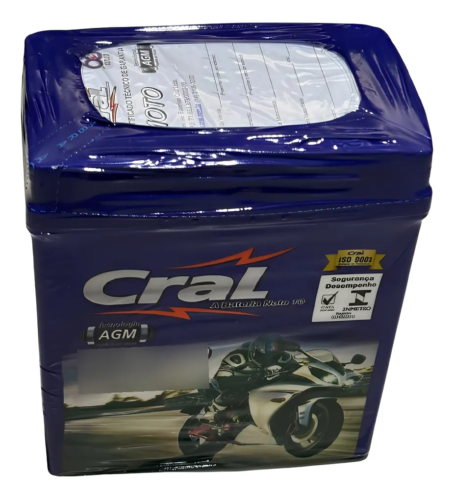 Bateria Selada Cral Moto 7ah Yamaha Xtz 250 Teneré 2013/2025 - Imagem 5