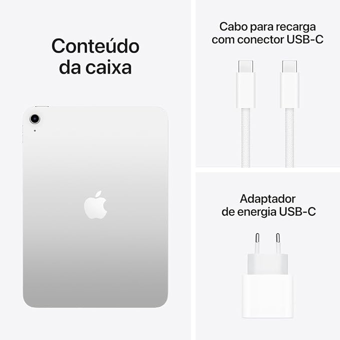 Apple 2025 iPad (Wi-Fi, 128 GB) - Prateado (A16) - Imagem 3