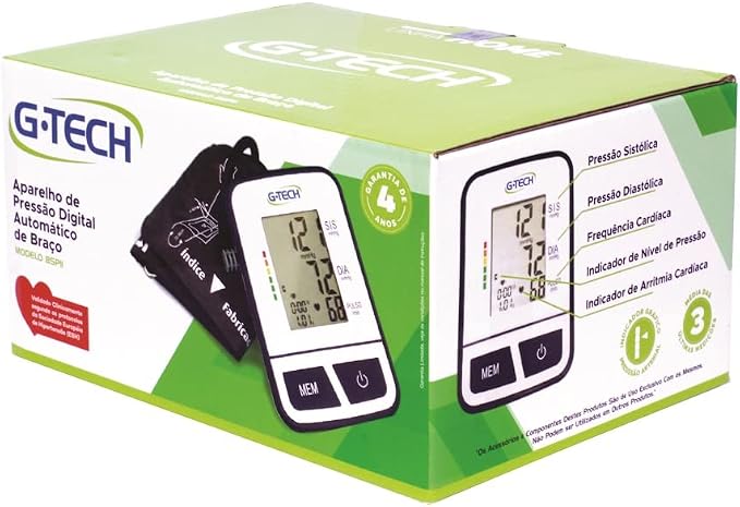 G-Tech BSP11, Aparelho de Pressão Digital Automático de Braço(22-36cm) - Imagem 2