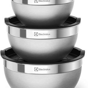 Conjunto de Bowls Tigelas de Inox com Tampa Plástica Electrolux