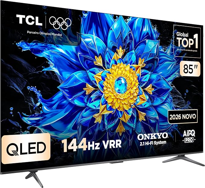 Smart TV TCL 85 Polegadas QLED 4K P8L WiFi Bluetooth Google TV HDR10+ 144 Hz VRR 85P8L - Imagem 2