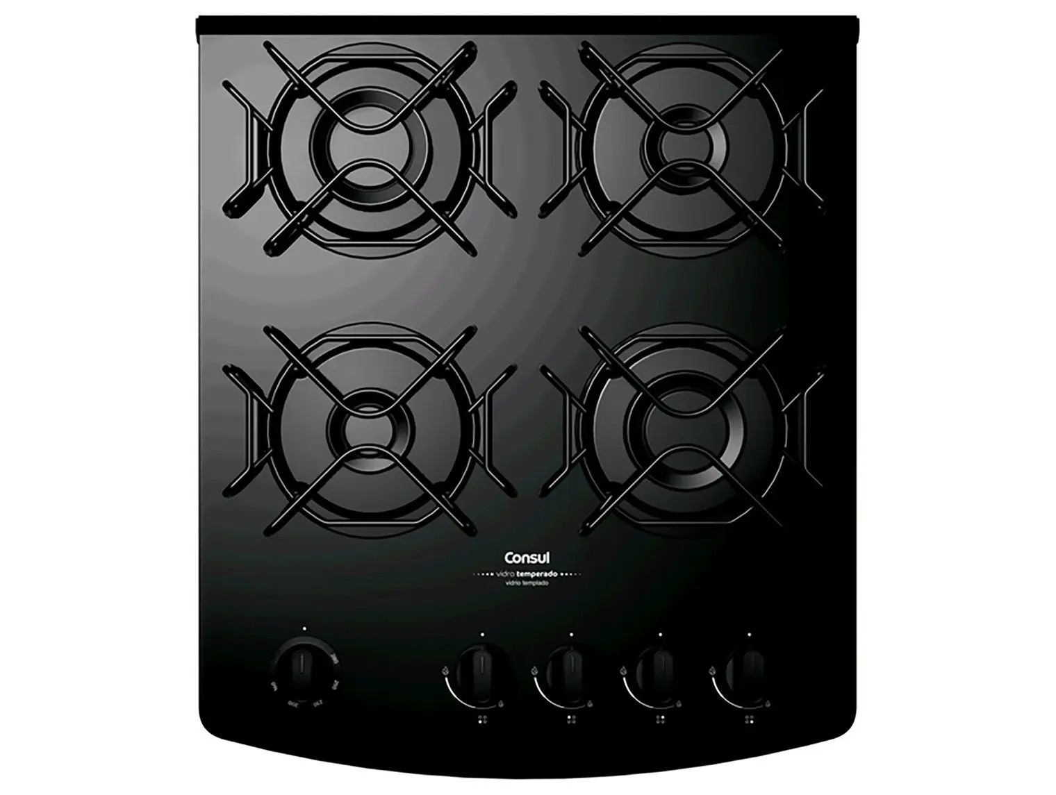 Fogão 4 Bocas Consul Preto Mesa de Vidro CFO4VBE 110/220V - Imagem 8
