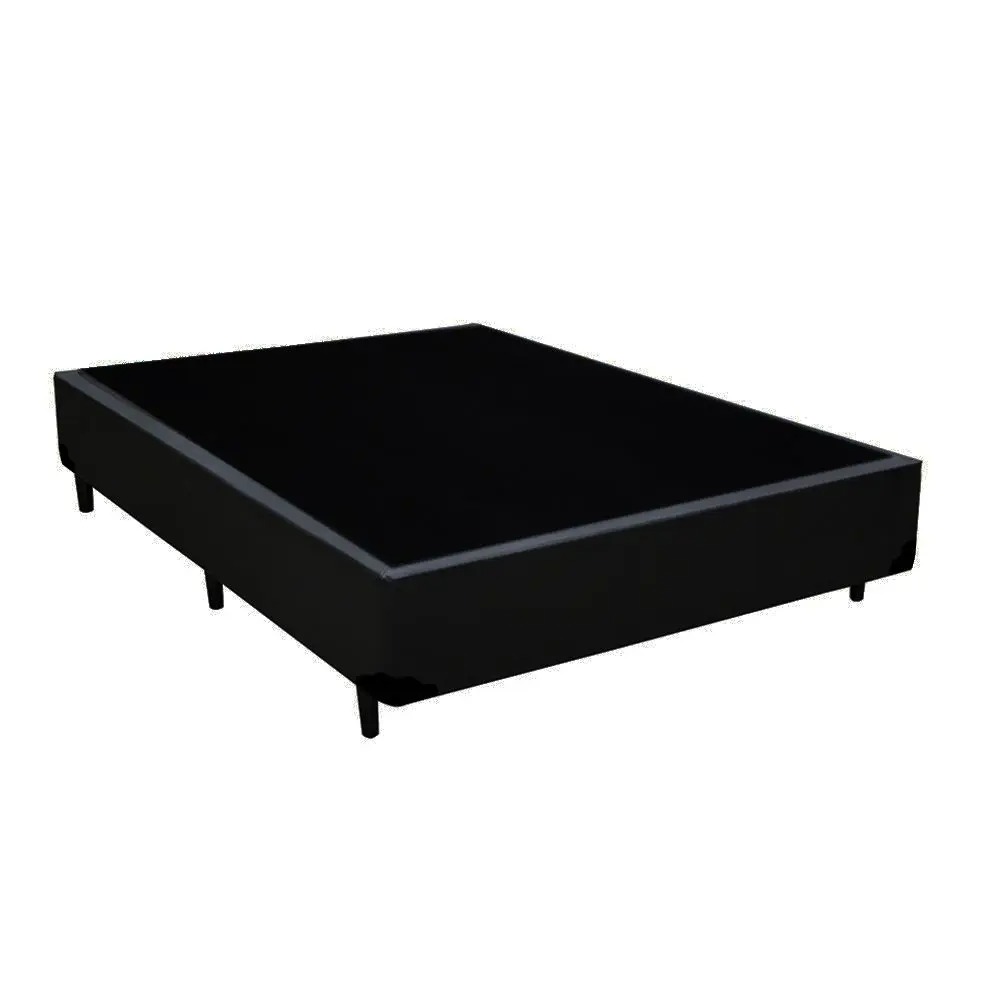 Cama Box Casal Colchão Top Line Mola Bonnel + Box Sintético Preto Serra Negra 60x138x188 - Imagem 4