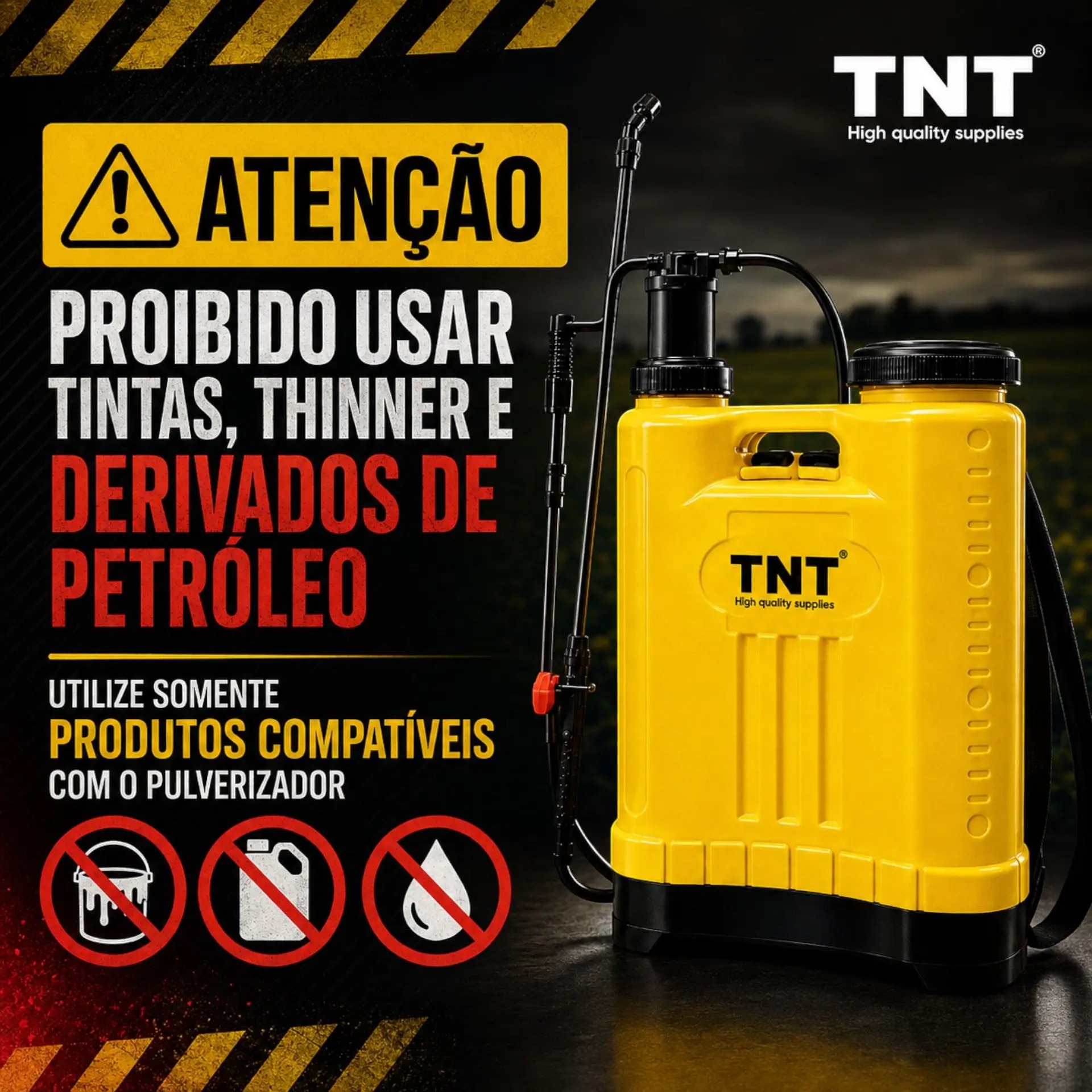 Pulverizador Costal Agrícola 20 Litros TNT com 3 Bicos e Jogo de Reparos - Imagem 3