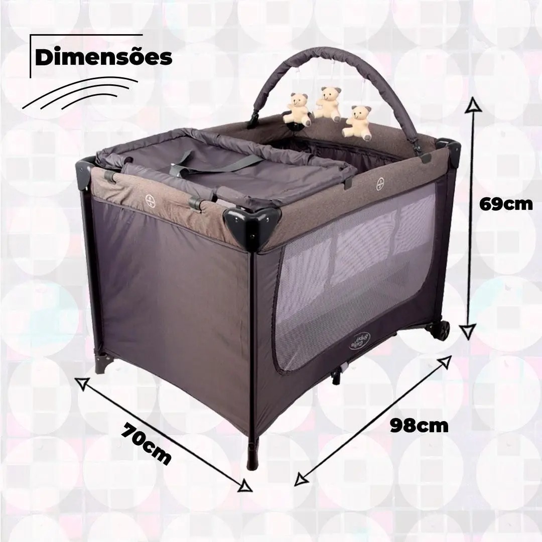 Berço Joly Trocador Desmontável Mobile Baby Style - BabySyle - Imagem 2
